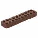 LEGO kocka 2x10, vörösesbarna (3006)